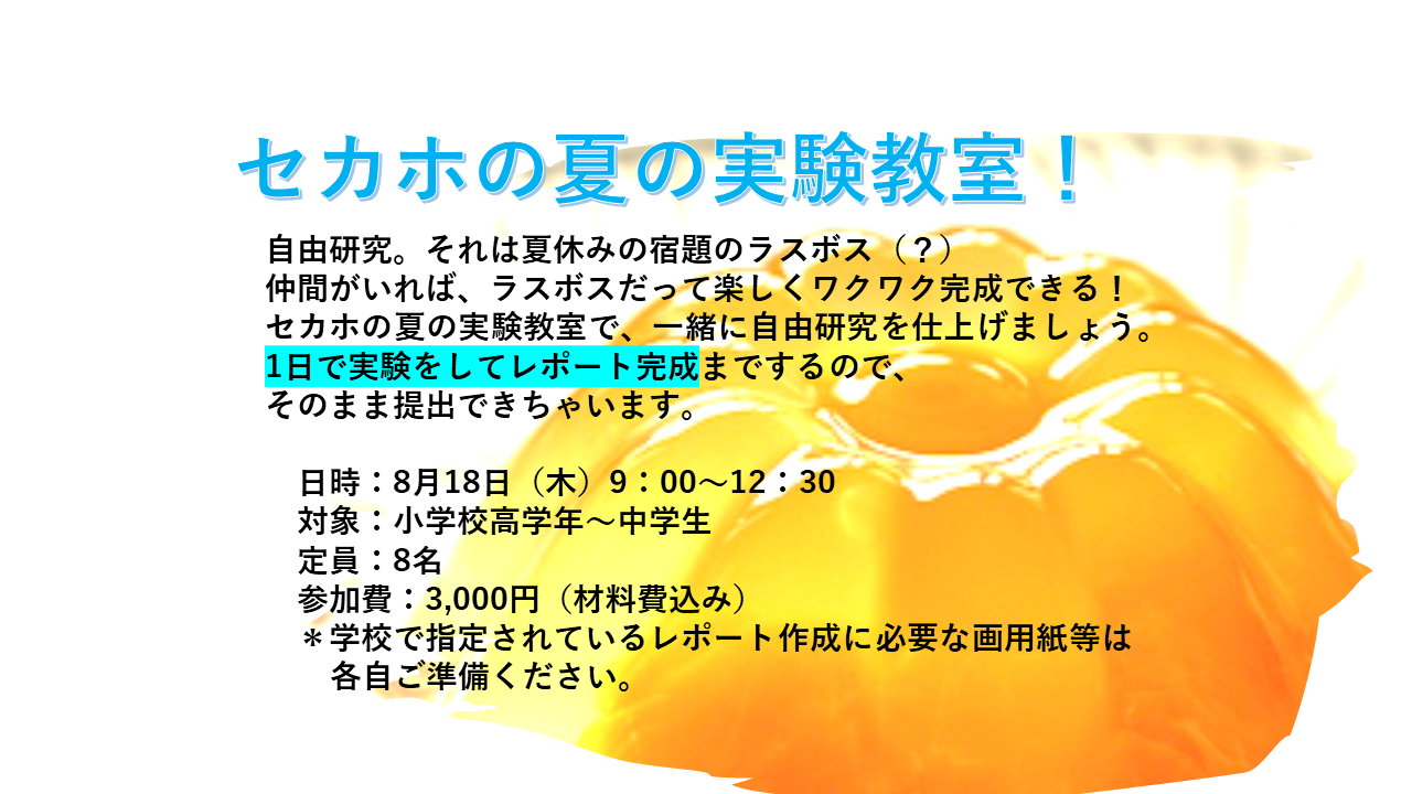 自由研究、お助けします！