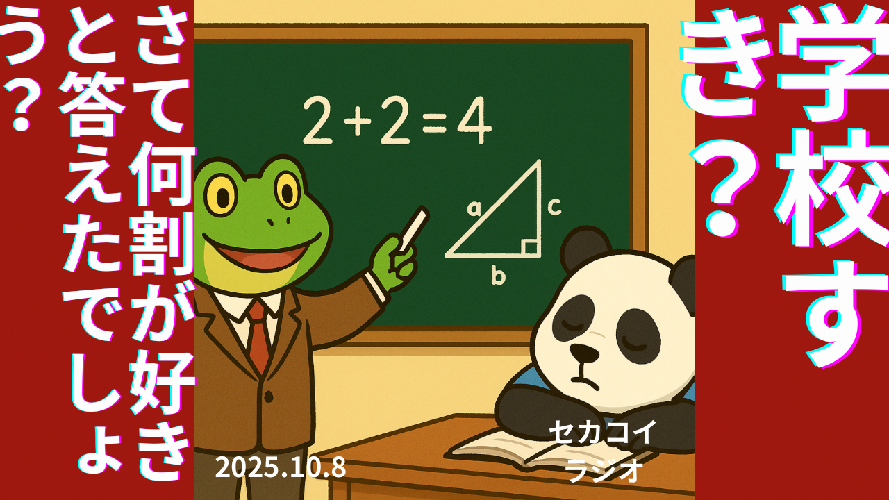 セカコイラジオ276 〈アンケート〉実感とはけっこう離れた結果です。