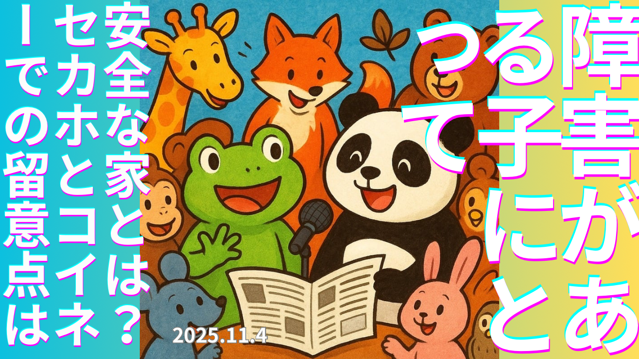 セカコイラジオ303 〈障害がある子にとって〉安全な家とは？ケルンとパパンダはこんなことを考えています。