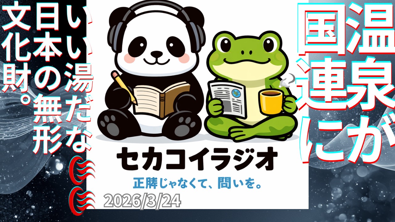 セカコイラジオ445 〈日本の温泉が無形文化財に？〉世界でも特異みたいです