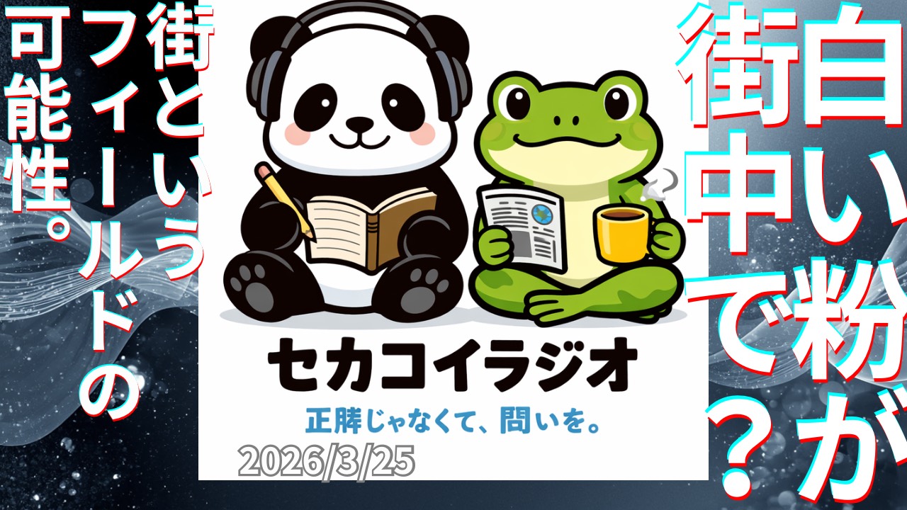 セカコイラジオ446 〈白い粉が街中に点々と…〉街で新しい遊びとルールについて