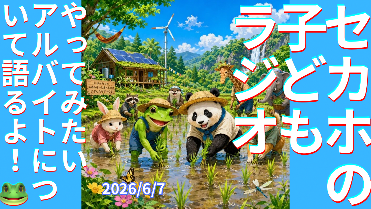 セカコイラジオ518 〈子どもはどんなバイトをやりたいか？〉飲食？踊り子？