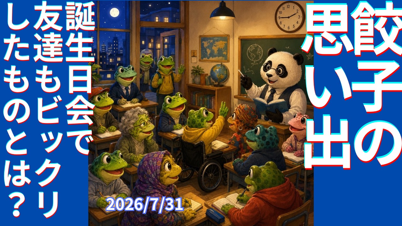セカコイラジオ572 〈餃子の思い出〉パパンダの誕生日で、友達もビックリしたものとは？