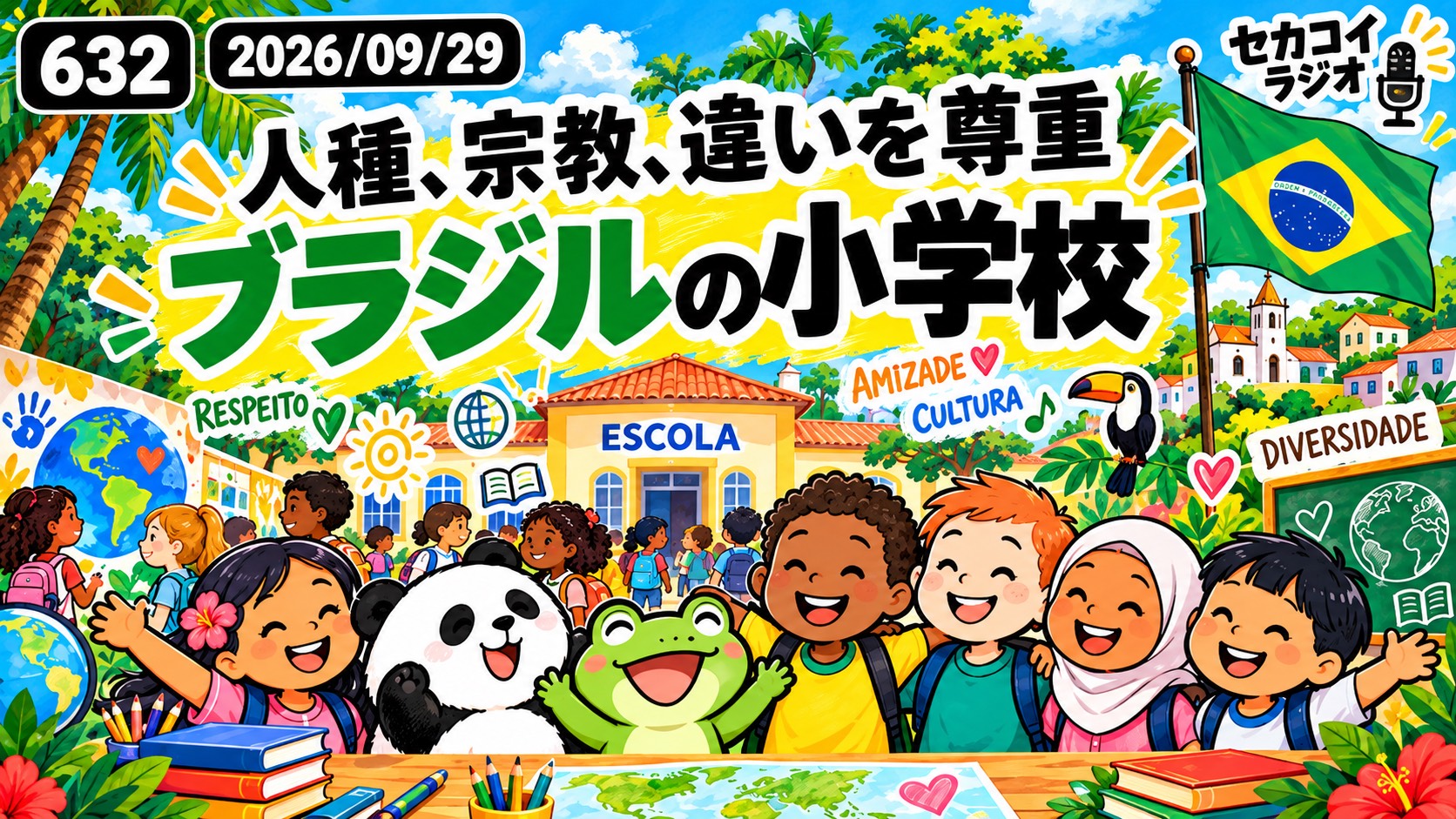 セカコイラジオ632 【ブラジルの小学校】自分のルーツを勉強する。多様性を認める。